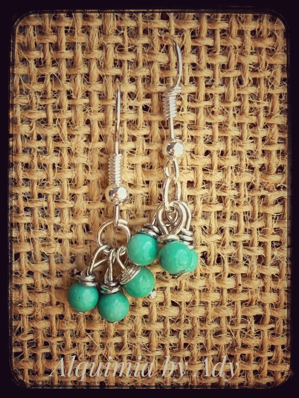 Silver amazonite Earrings + CLUSTER